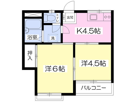 白百合ハイツ浮間舟渡の間取り