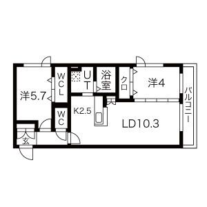 仮称)アルファスクエア菊水2条の間取り