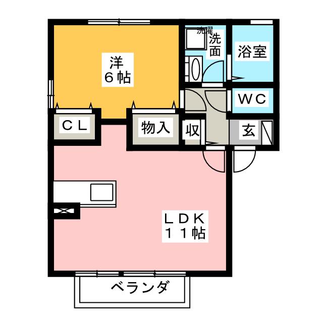 リュエルＢの間取り