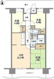 大阪市住之江区新北島のマンションの間取り