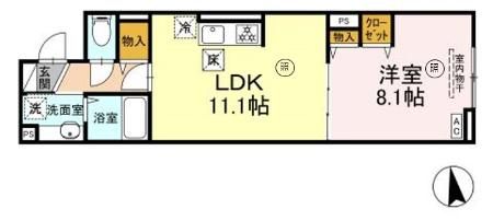 荒川区東日暮里のアパートの間取り