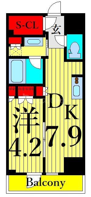 台東区東上野のマンションの間取り