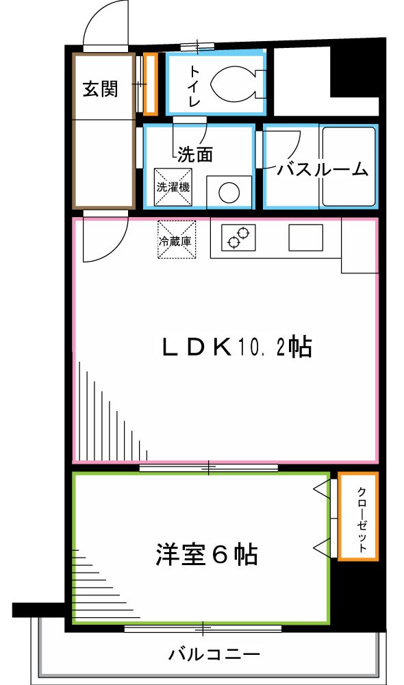 杉並区梅里のマンションの間取り