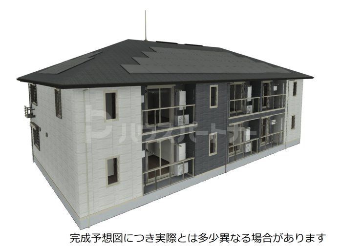 【(仮称)東船橋3丁目　KY　D-ROOM新築工事の建物外観】