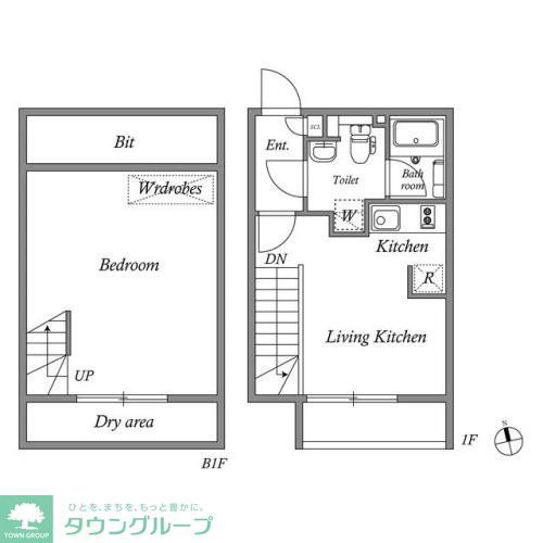 【新宿区市谷加賀町のマンションの間取り】