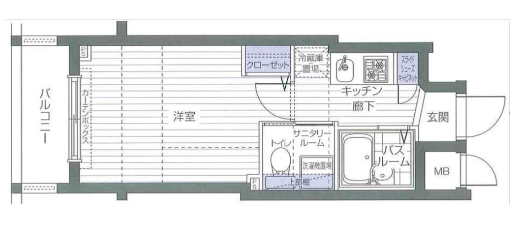 横浜市中区扇町のマンションの間取り