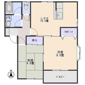 【前橋市西善町のアパートの間取り】