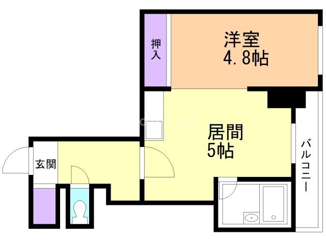 札幌市中央区南九条西のマンションの間取り