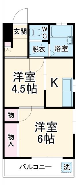 ダイアモンドフラットの間取り