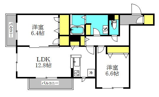 豊中市庄内西町のマンションの間取り