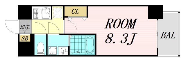 S-RESIDENCE難波大国町dominaの間取り