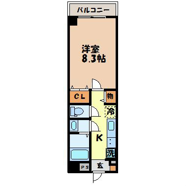 ヴェルシャトレー（上田町）の間取り