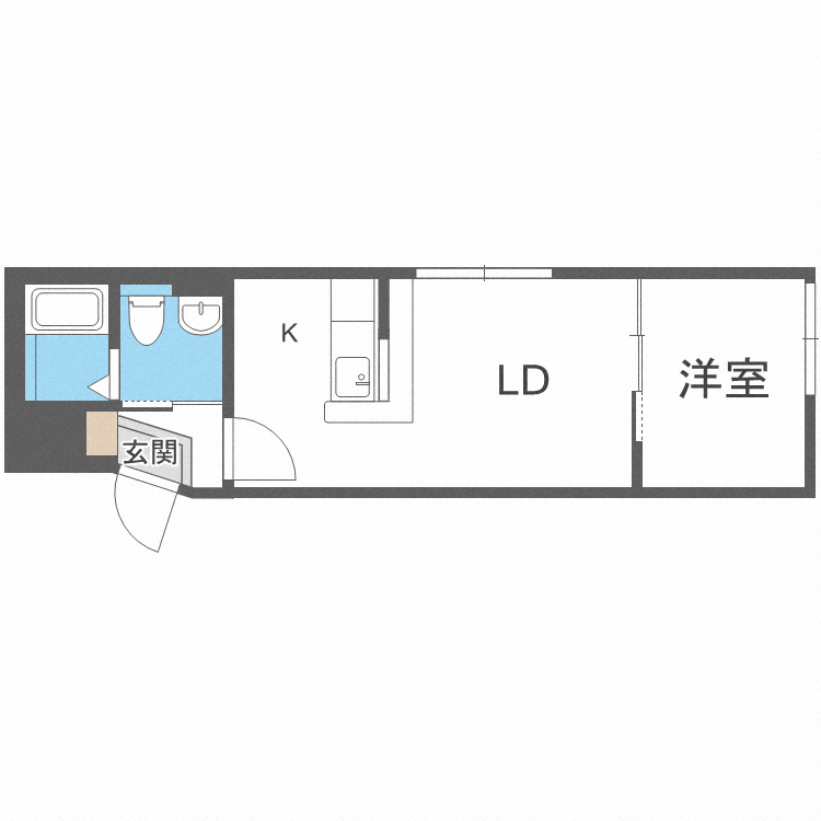 【札幌市中央区南八条西のマンションの間取り】