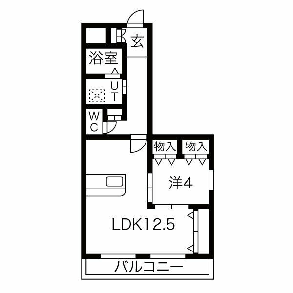 【半田市郷中町のマンションの間取り】