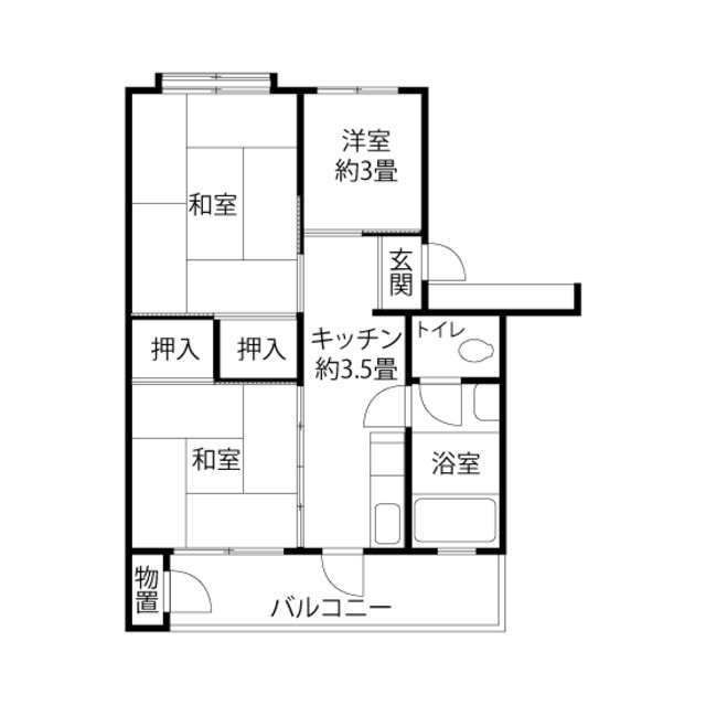 ＪＫＫ東京　大和上北台住宅19-506の間取り