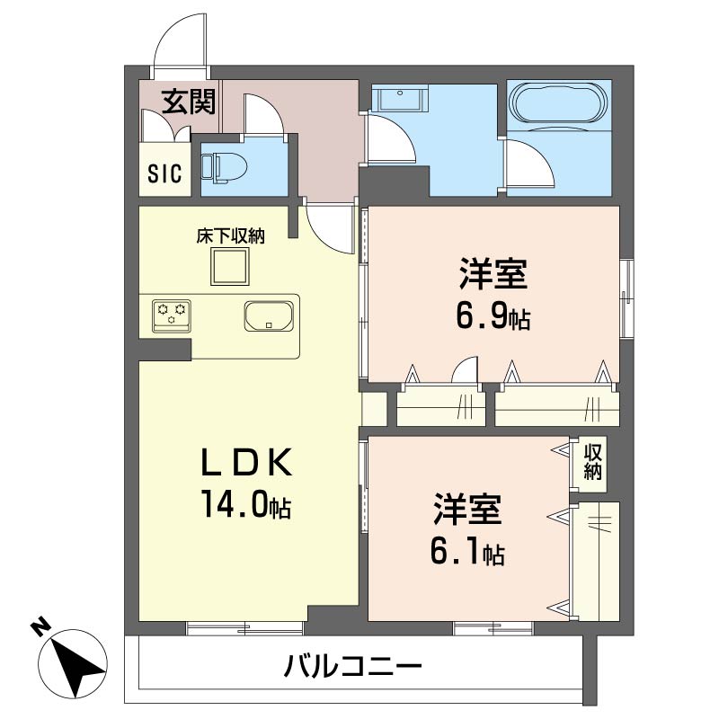 トラストメゾンしらぎくの間取り
