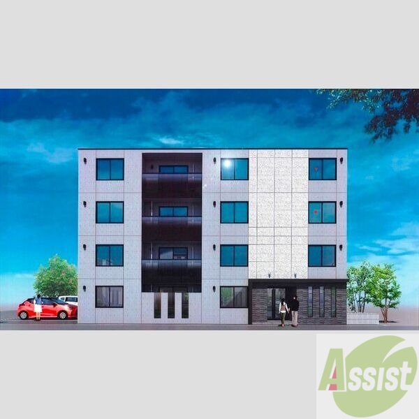 建物外観　札幌市豊平区月寒東１条「ｓｏｉｒ」完成予想パース