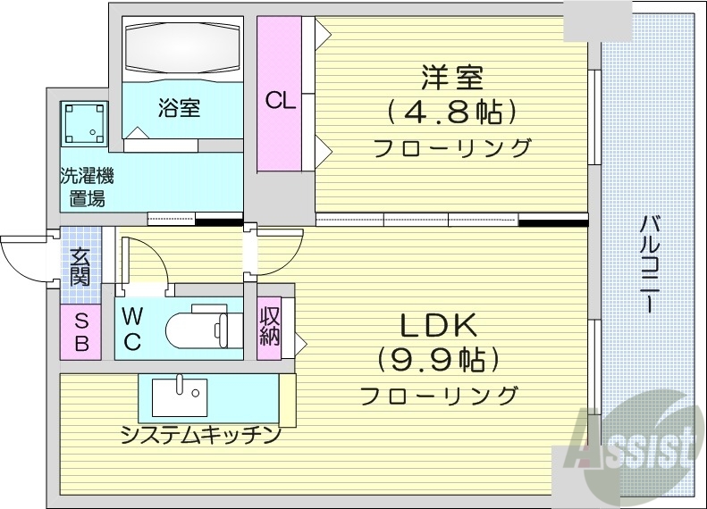 プライマル札幌桑園の間取り写真