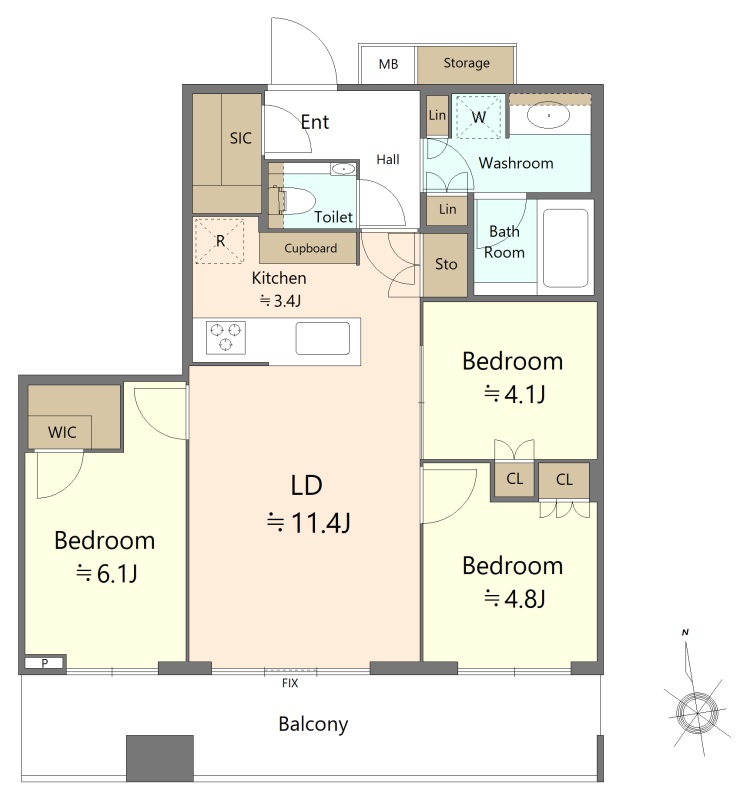 WORLD TOWER RESIDENCEの間取り写真