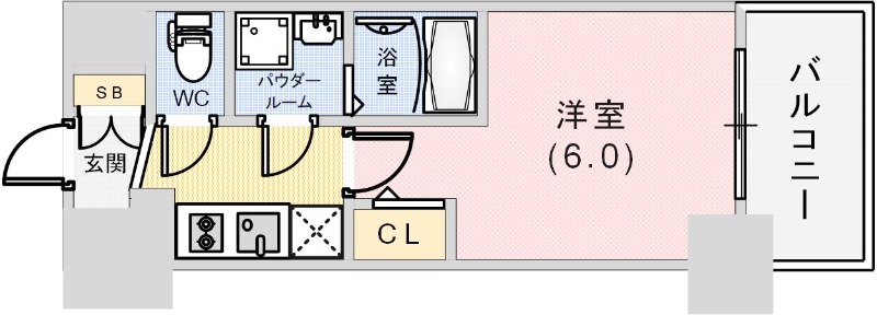 エスリード神戸大倉山ヒルズの間取り写真