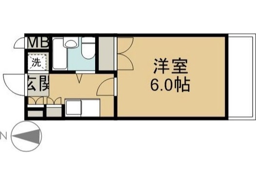 地下鉄東山線 岩塚駅 徒歩3分 5階建 築38年の間取り写真