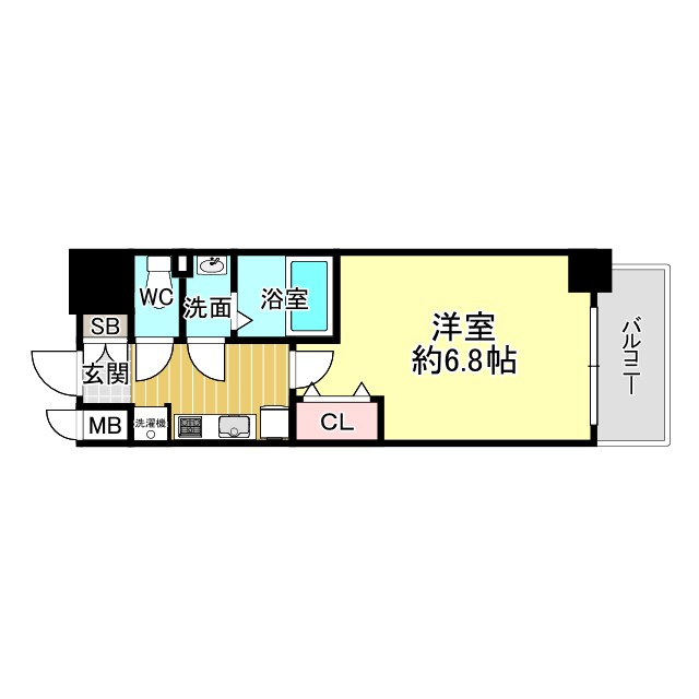 ＪＲ大阪環状線 大正駅 徒歩4分 14階建 築3年の間取り写真