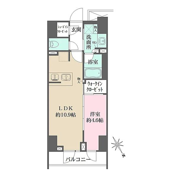 ルフォンプログレ四谷の間取り写真