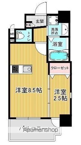 地下鉄箱崎線 千代県庁口駅 徒歩5分 11階建 築6年の間取り写真