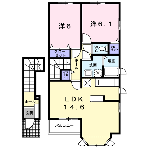 ＪＲ京浜東北線 川口駅 徒歩20分 2階建 築21年の間取り写真
