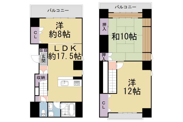 ルネ河原町の間取り