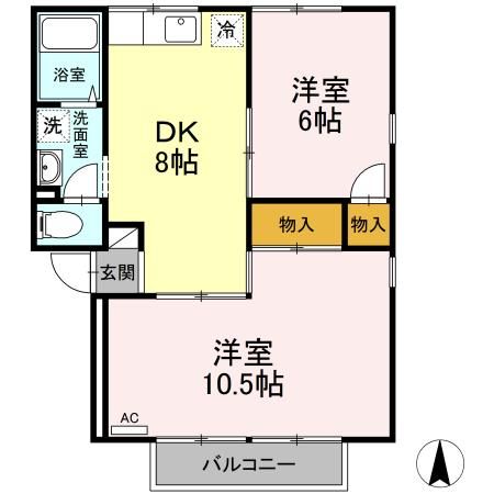 ファミール三好　B棟の間取り