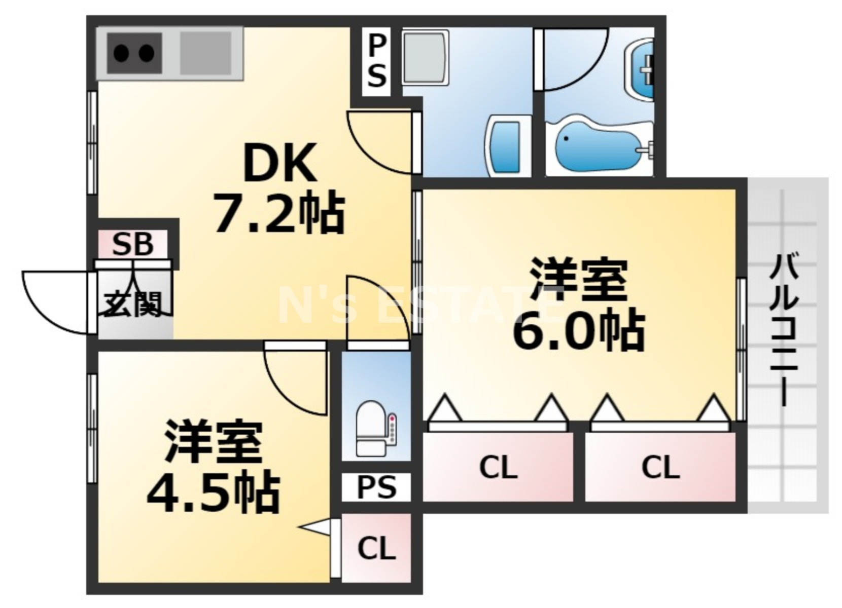 コートフジの間取り