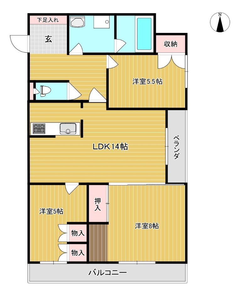 アーバンタワー麻里布の間取り