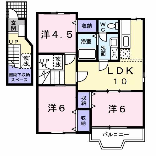 メゾンソレイユＡの間取り