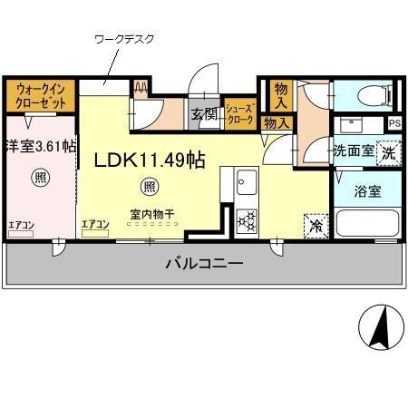 D-room畑沢Bの間取り