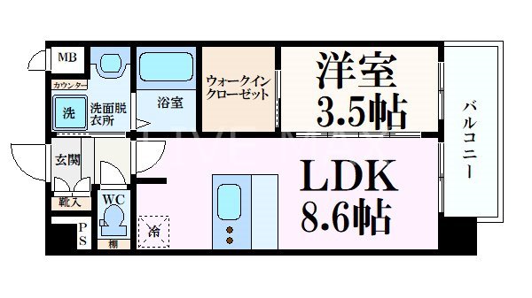 プレサンスTHE　KYOTO　東福寺　EASTの間取り