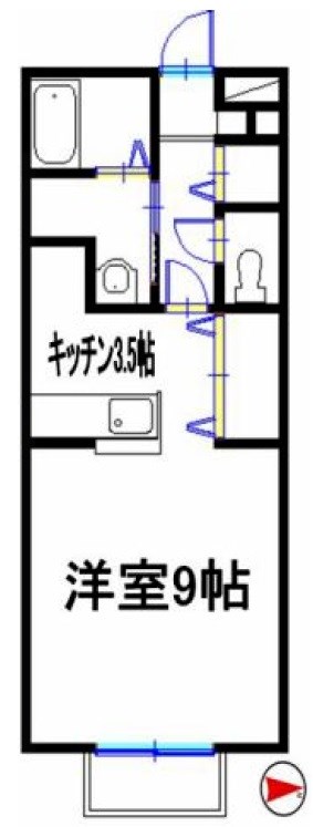 姫路市広畑区本町のアパートの間取り