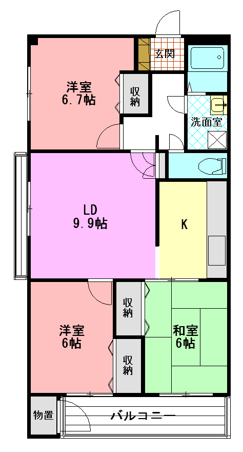 八雲マンションの間取り