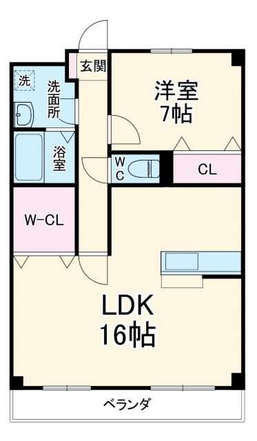 千葉市稲毛区小中台町のマンションの間取り