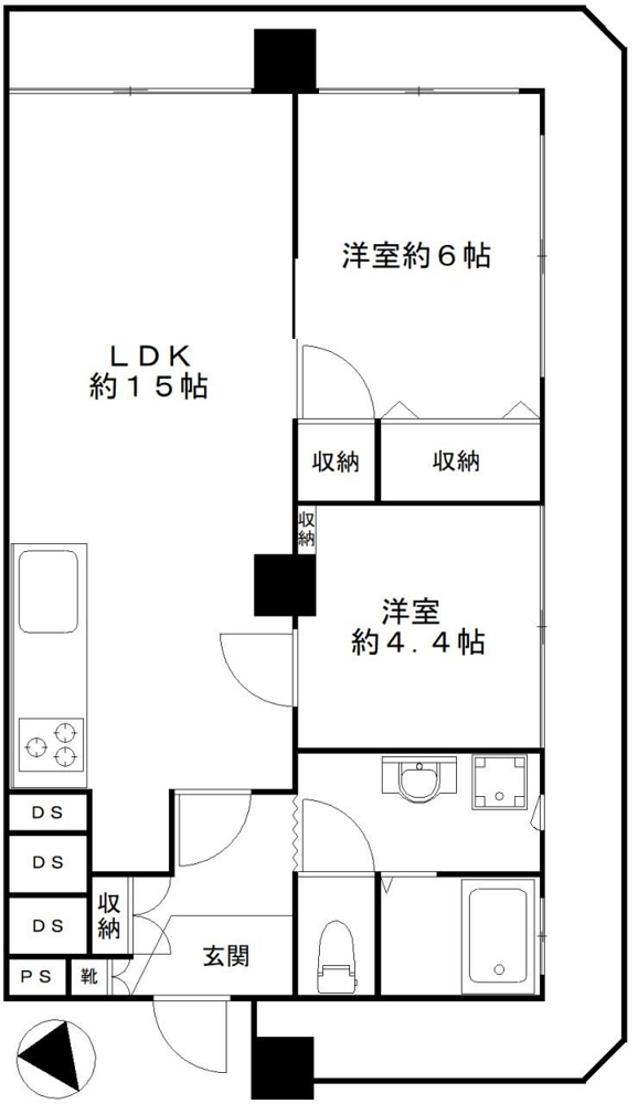 台東区根岸のマンションの間取り