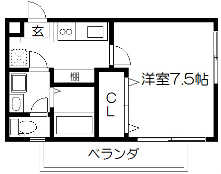 【京都市上京区四番町のマンションの間取り】