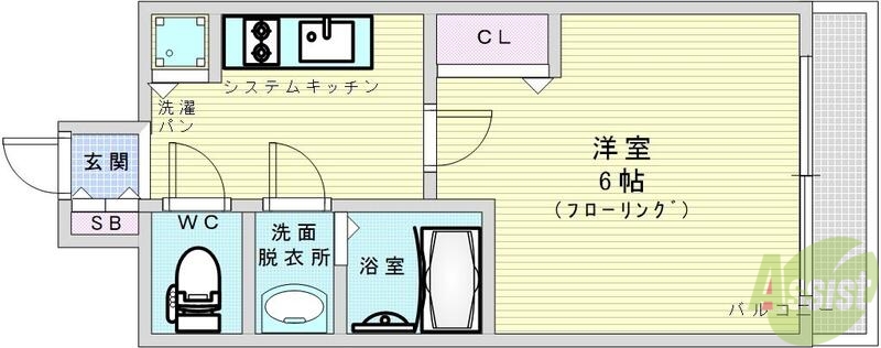 プレサンス野田阪神駅前ザ・プレミアムの間取り