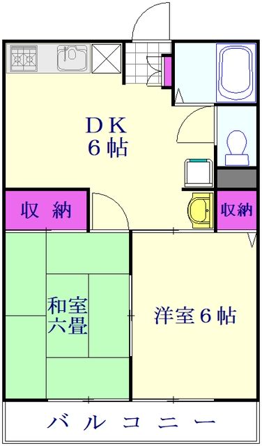 草加市青柳のアパートの間取り