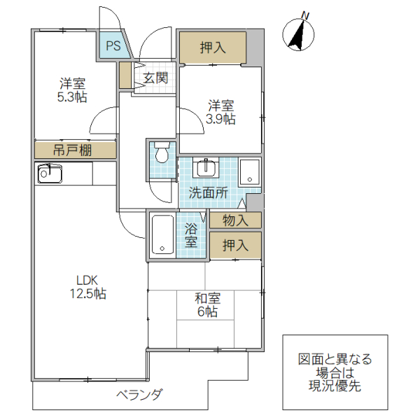 サニーヒル会瀬 2号館の間取り