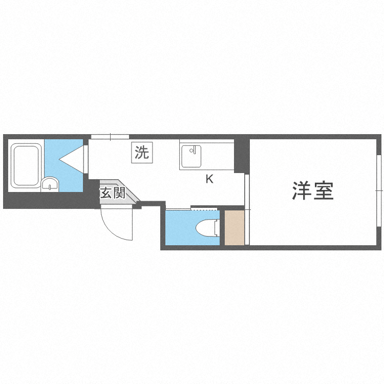 札幌市中央区北三条東のマンションの間取り