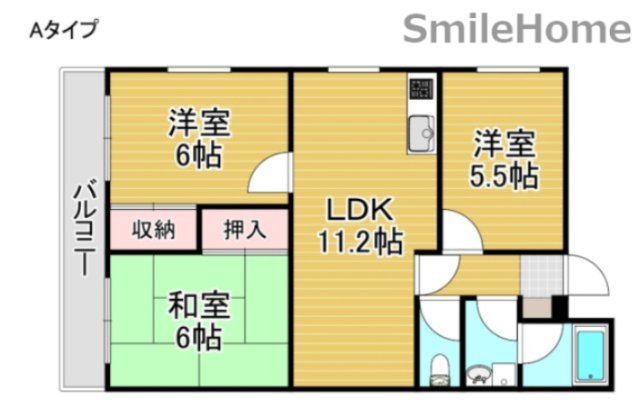 グルパ住吉１号館の間取り