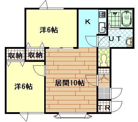 旭川市神楽岡六条のアパートの間取り