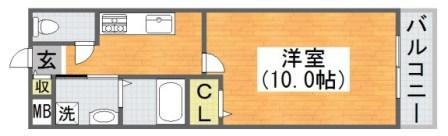 大阪市平野区長吉六反のアパートの間取り