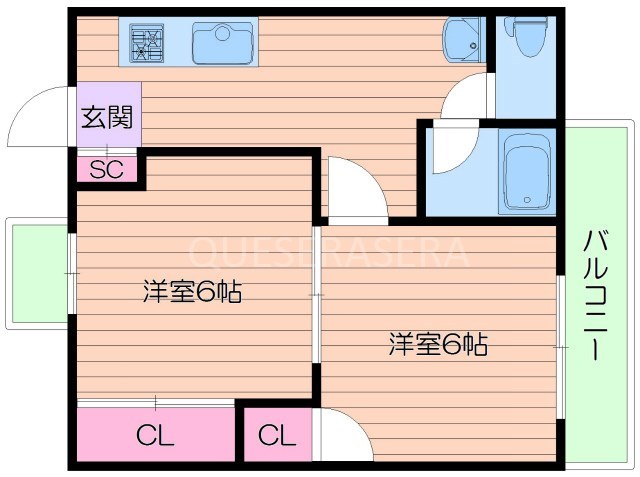 ＧＳ関大前の間取り