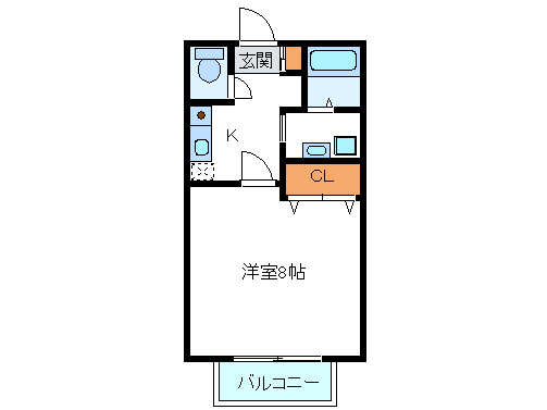 三島市幸原町のアパートの間取り